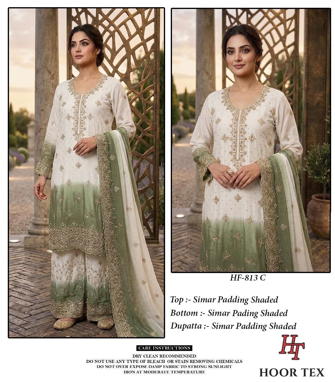 Latest Hoor Tex 813 A To D Simar Padding Shaded Salwar Kameez Wholesale 2026