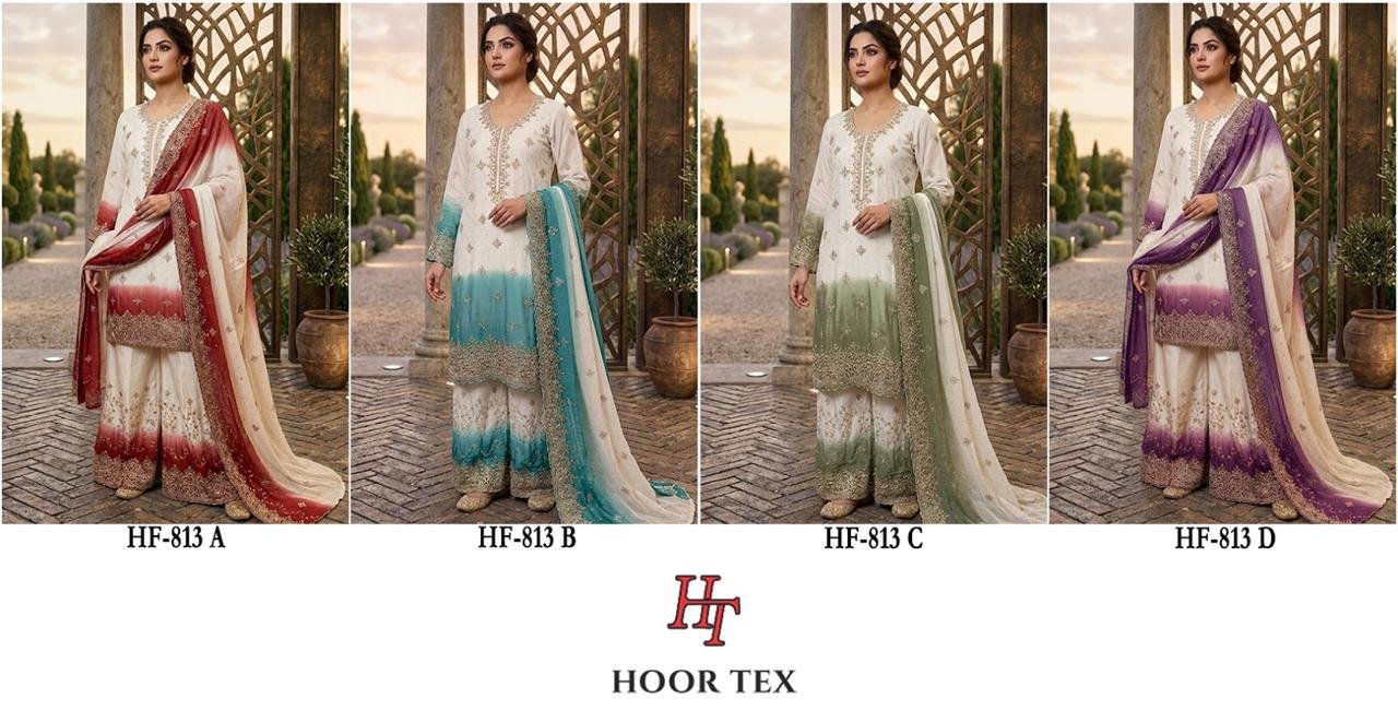 Latest Hoor Tex 813 A To D Simar Padding Shaded Salwar Kameez Wholesale 2026