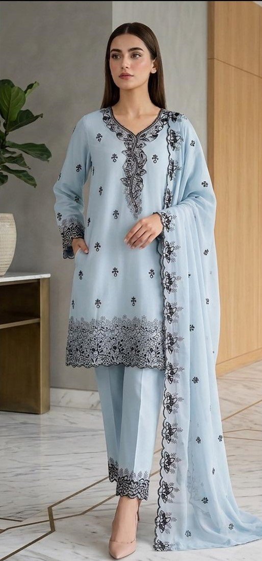 Hoor Tex 835 A To D Georgette Embroidered Salwar Kameez Collection Wholesale