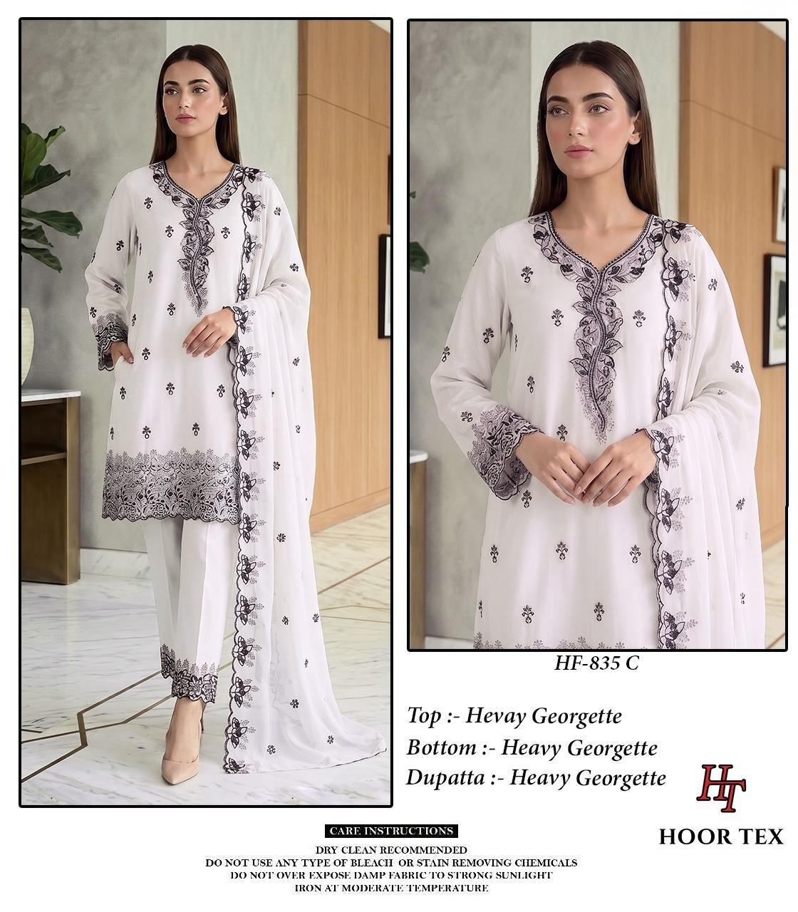 Beautiful Hoor Tex 835 A To D Georgette Embroidered Salwar Kameez Collection Wholesale 2026