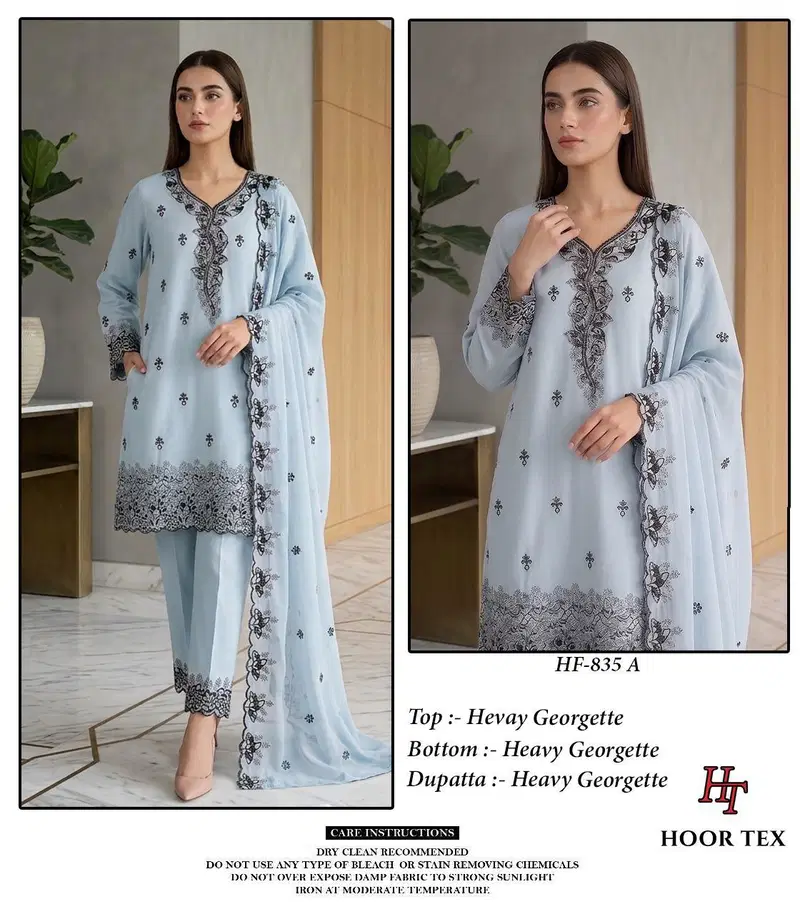 Beautiful Hoor Tex 835 A To D Georgette Embroidered Salwar Kameez Collection Wholesale 2026