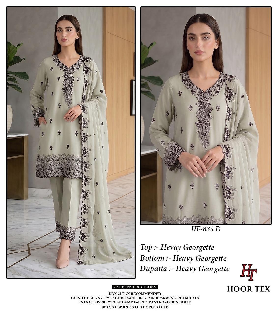 Beautiful Hoor Tex 835 A To D Georgette Embroidered Salwar Kameez Collection Wholesale 2026