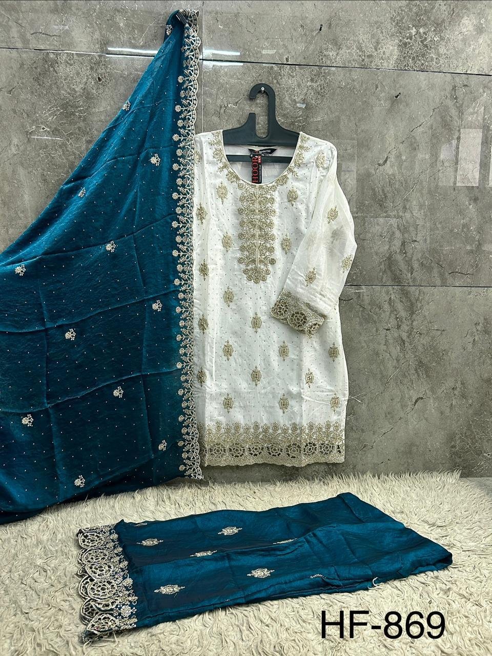 Stylish Hoor Tex 869 A To D Fandy Embroidered Salwar Kameez Collection Wholesale 2026