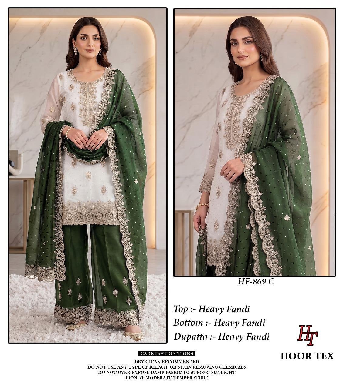 Stylish Hoor Tex 869 A To D Fandy Embroidered Salwar Kameez Collection Wholesale 2026