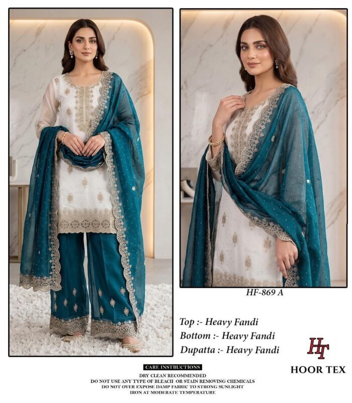 Stylish Hoor Tex 869 A To D Fandy Embroidered Salwar Kameez Collection Wholesale 2026