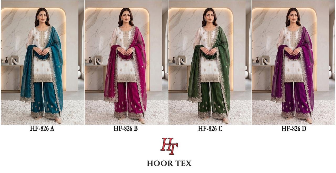 Stylish Hoor Tex 869 A To D Fandy Embroidered Salwar Kameez Collection Wholesale 2026