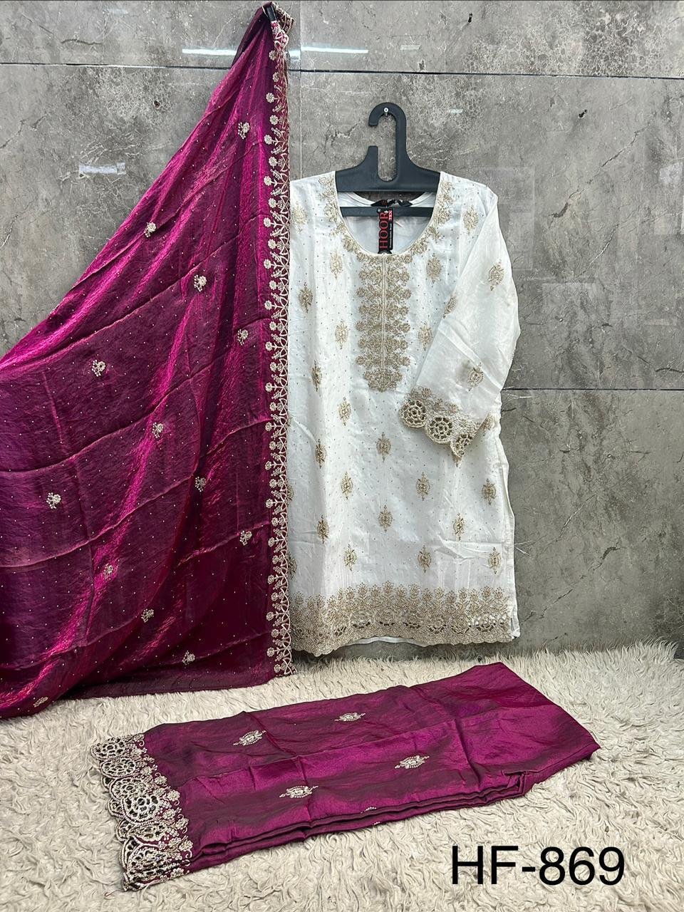 Stylish Hoor Tex 869 A To D Fandy Embroidered Salwar Kameez Collection Wholesale 2026