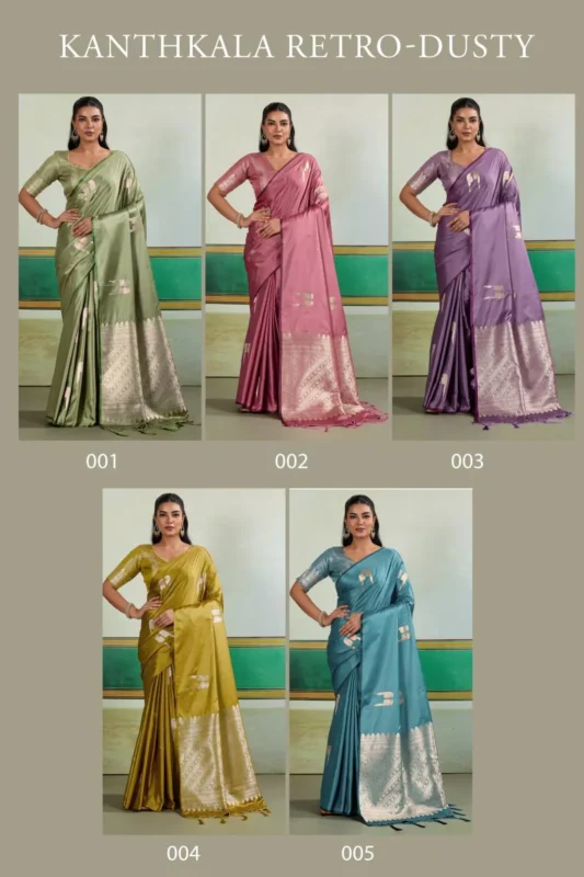 Buy Rajtex Kanthkala Satin Hand Loom Weaving Work Saree Manufacturer in Surat 2026