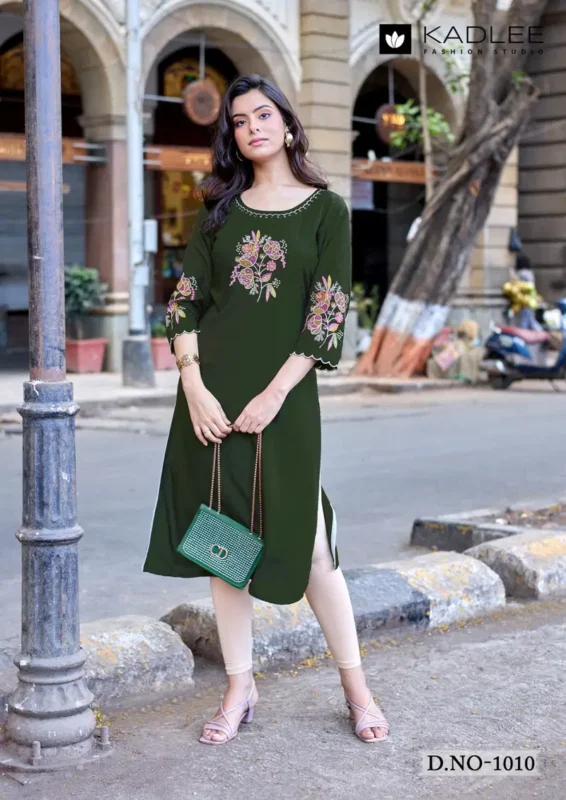 Launching Kadlee Ladlee Vol 3 Rayon With Thread Work Kurti Collection Wholesale 2026