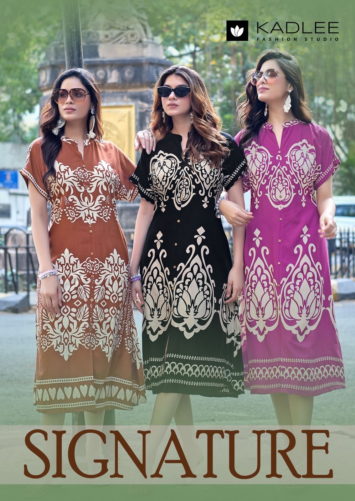 Kadlee Signeture Rayon Printed Casual Long Top Wholesale