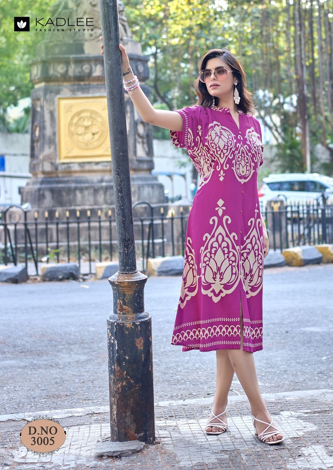Latest Kadlee Signeture Rayon Printed Casual Long Top Wholesale 2026