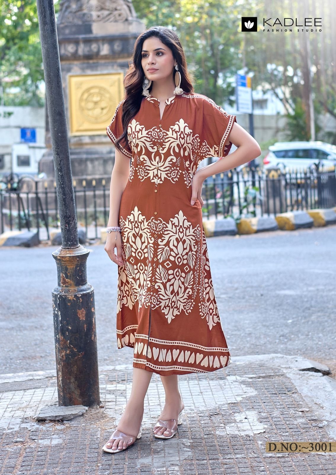 Latest Kadlee Signeture Rayon Printed Casual Long Top Wholesale 2026