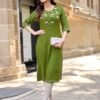 Launching Kadlee Suchitra Rayon Thread Worked Kurti Collection Wholesale 2026