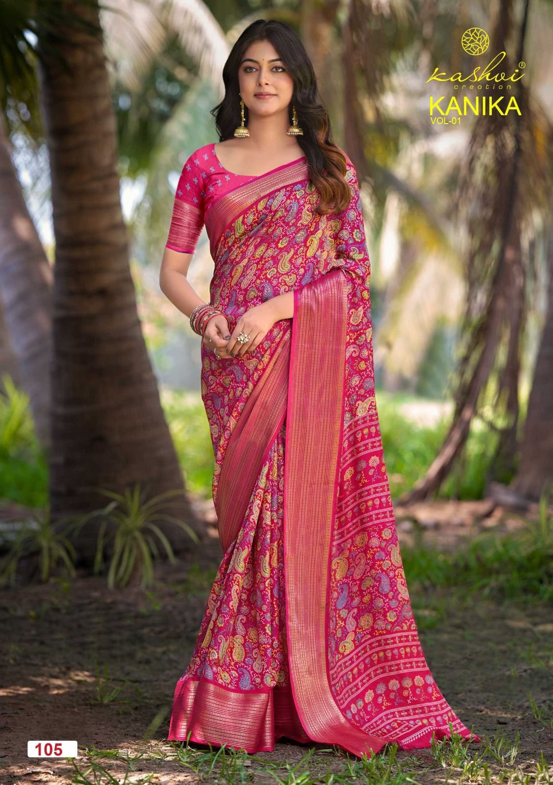 Kashvi Kanika Vol 1 Marshmello Silk With Zari Border Work Saree Wholesale