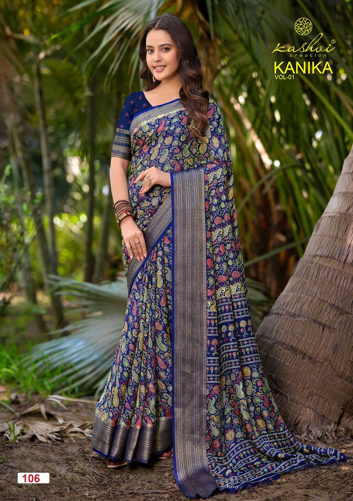 Kashvi Kanika Vol 1 Marshmello Silk With Zari Border Work Saree Wholesale