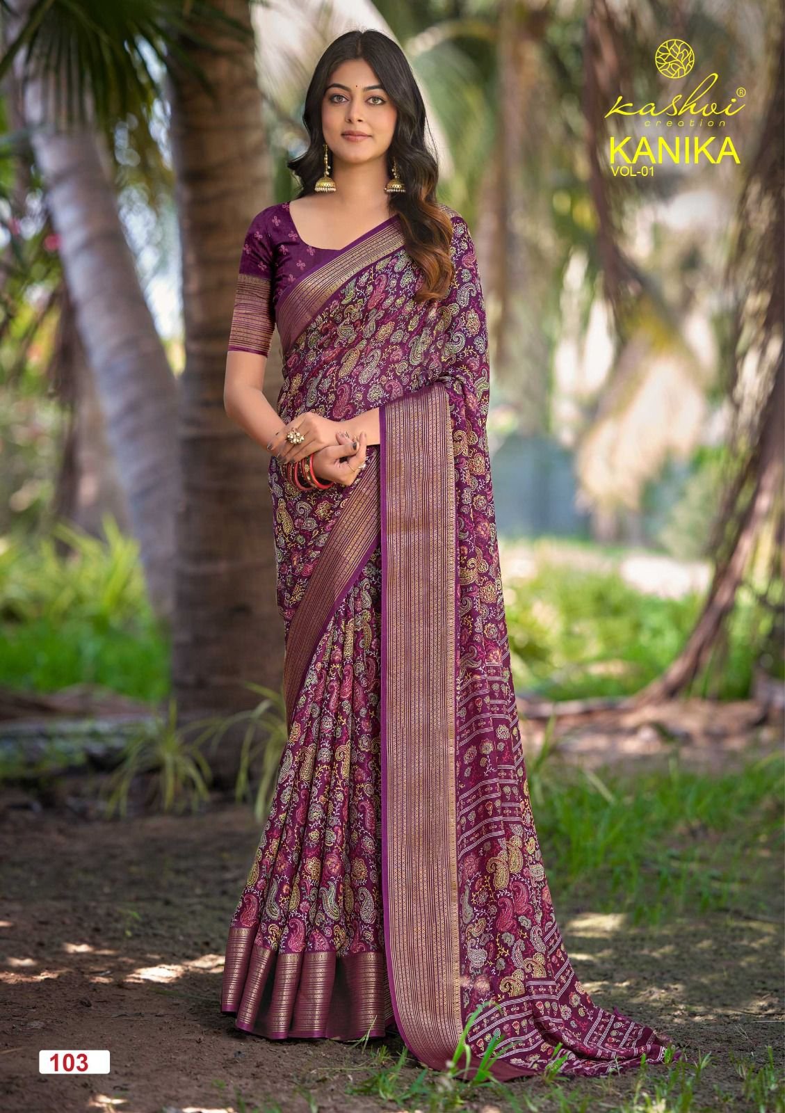 Kashvi Kanika Vol 1 Marshmello Silk With Zari Border Work Saree Wholesale