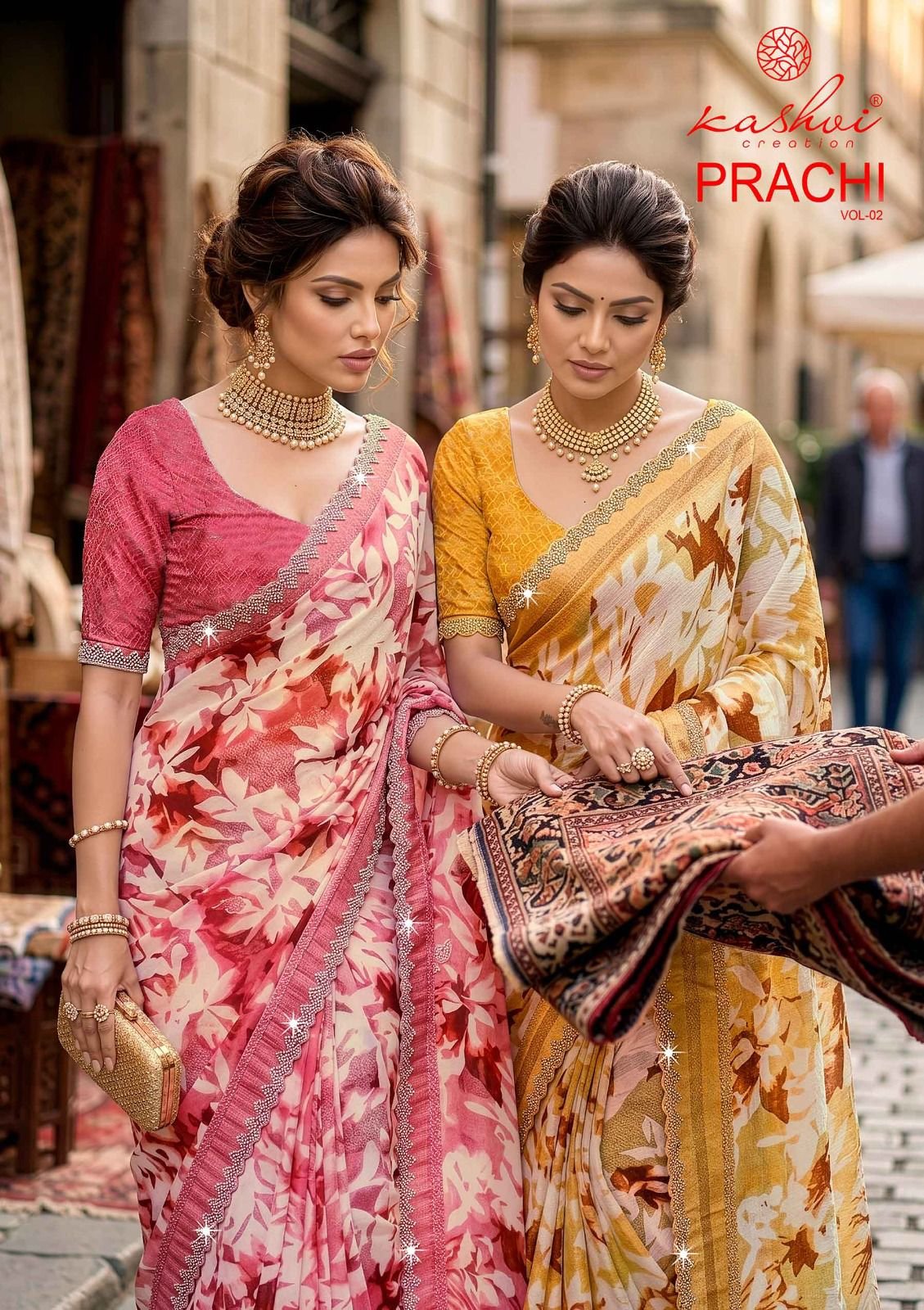 Kashvi Prachi Vol 2 Pc Rimzim With Cutworked Saree Wholesale