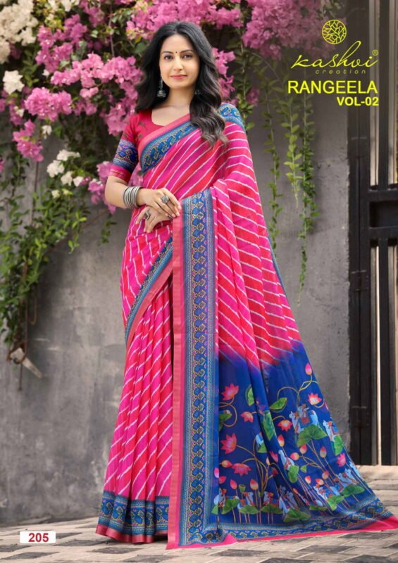 Beautiful Kashvi Rangeela Vol 2 Dull Moss Printed Saree Wholesale 2026