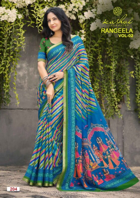 Beautiful Kashvi Rangeela Vol 2 Dull Moss Printed Saree Wholesale 2026