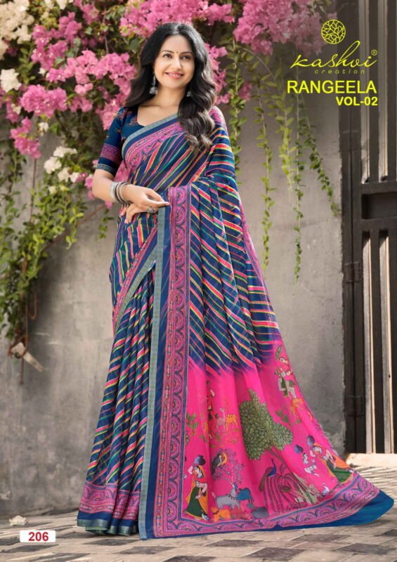 Beautiful Kashvi Rangeela Vol 2 Dull Moss Printed Saree Wholesale 2026