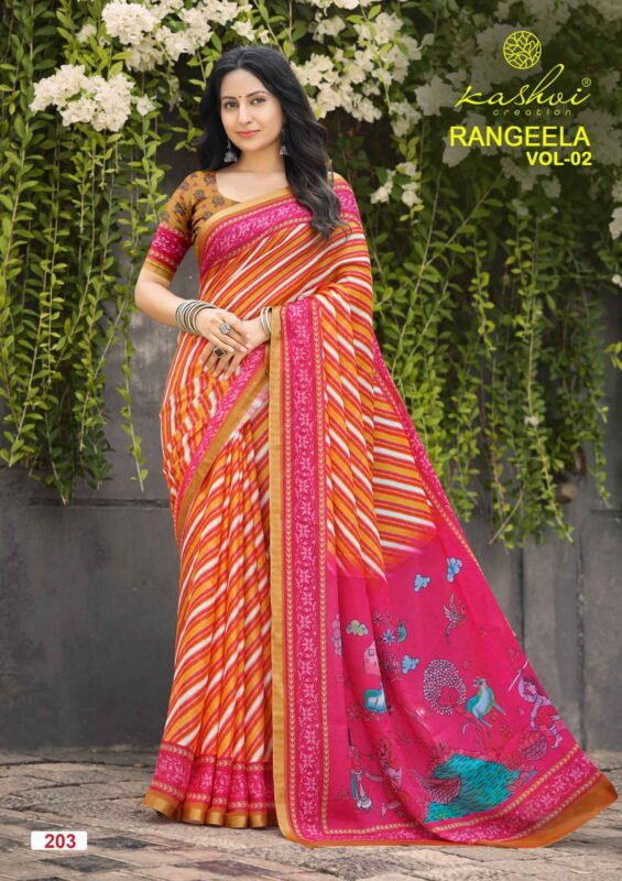 Beautiful Kashvi Rangeela Vol 2 Dull Moss Printed Saree Wholesale 2026