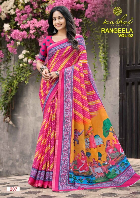 Beautiful Kashvi Rangeela Vol 2 Dull Moss Printed Saree Wholesale 2026