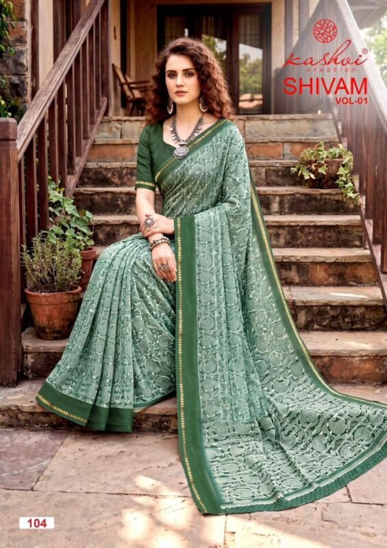 Beautiful Kashvi Shivam Vol 1 Dull Moss Viscos Saree Collection Wholesale 2026