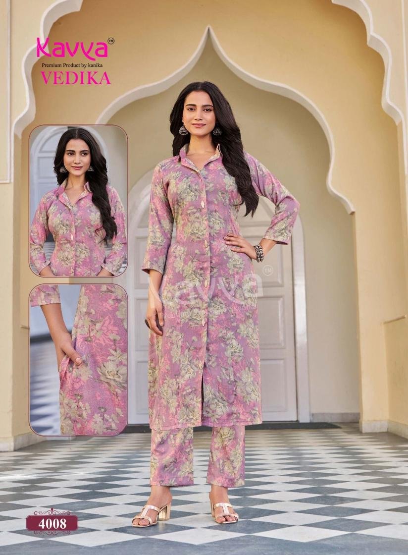 Latest Kavya Vedika Vol 04 Capsule Foil Printed Kurti With Bottom Collection Wholesale 2026