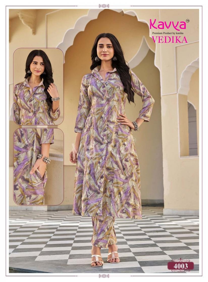 Latest Kavya Vedika Vol 04 Capsule Foil Printed Kurti With Bottom Collection Wholesale 2026