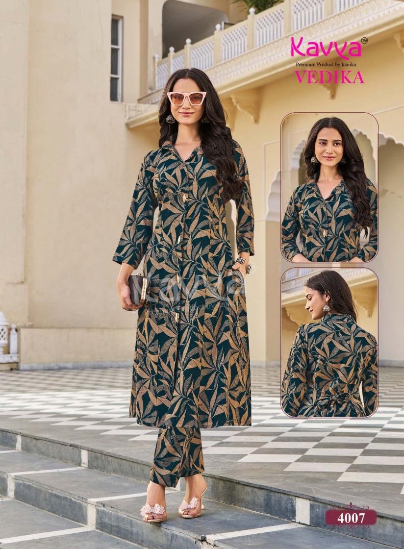 Latest Kavya Vedika Vol 04 Capsule Foil Printed Kurti With Bottom Collection Wholesale 2026