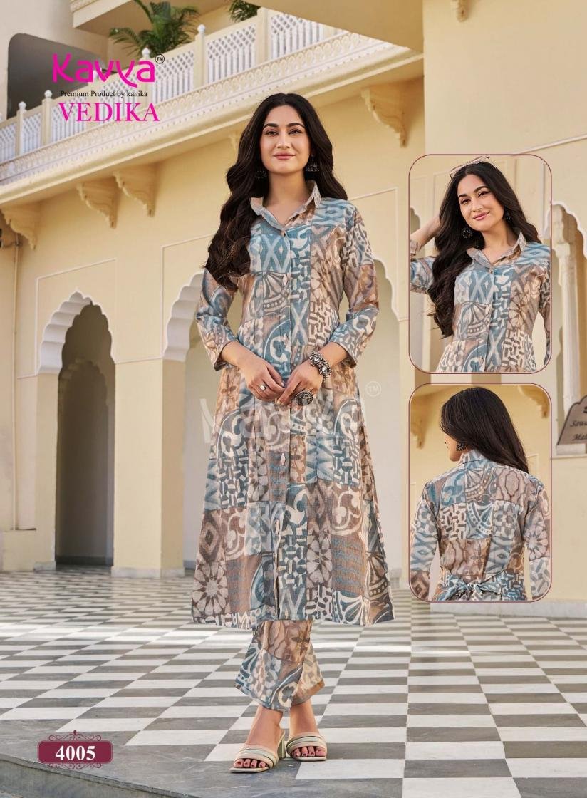 Latest Kavya Vedika Vol 04 Capsule Foil Printed Kurti With Bottom Collection Wholesale 2026