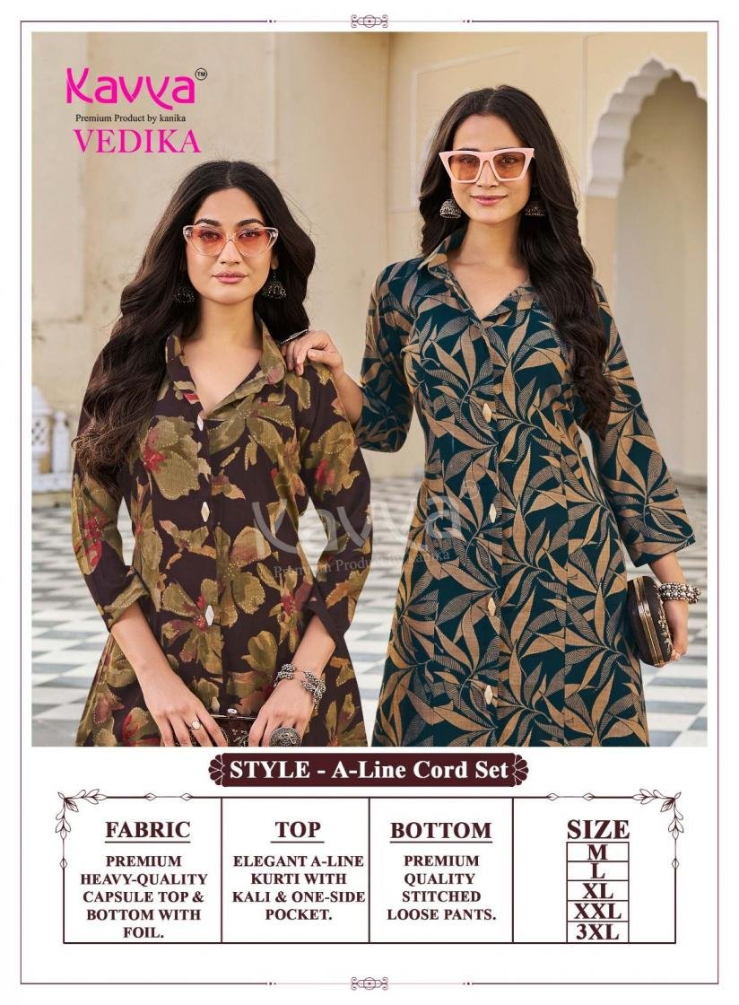Latest Kavya Vedika Vol 04 Capsule Foil Printed Kurti With Bottom Collection Wholesale 2026