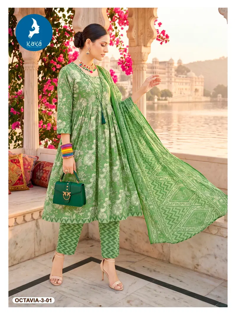 Beautiful Kaya Octavia Vol 3 Cotton Printed Kurti With Bottom Dupatta Wholesale 2026