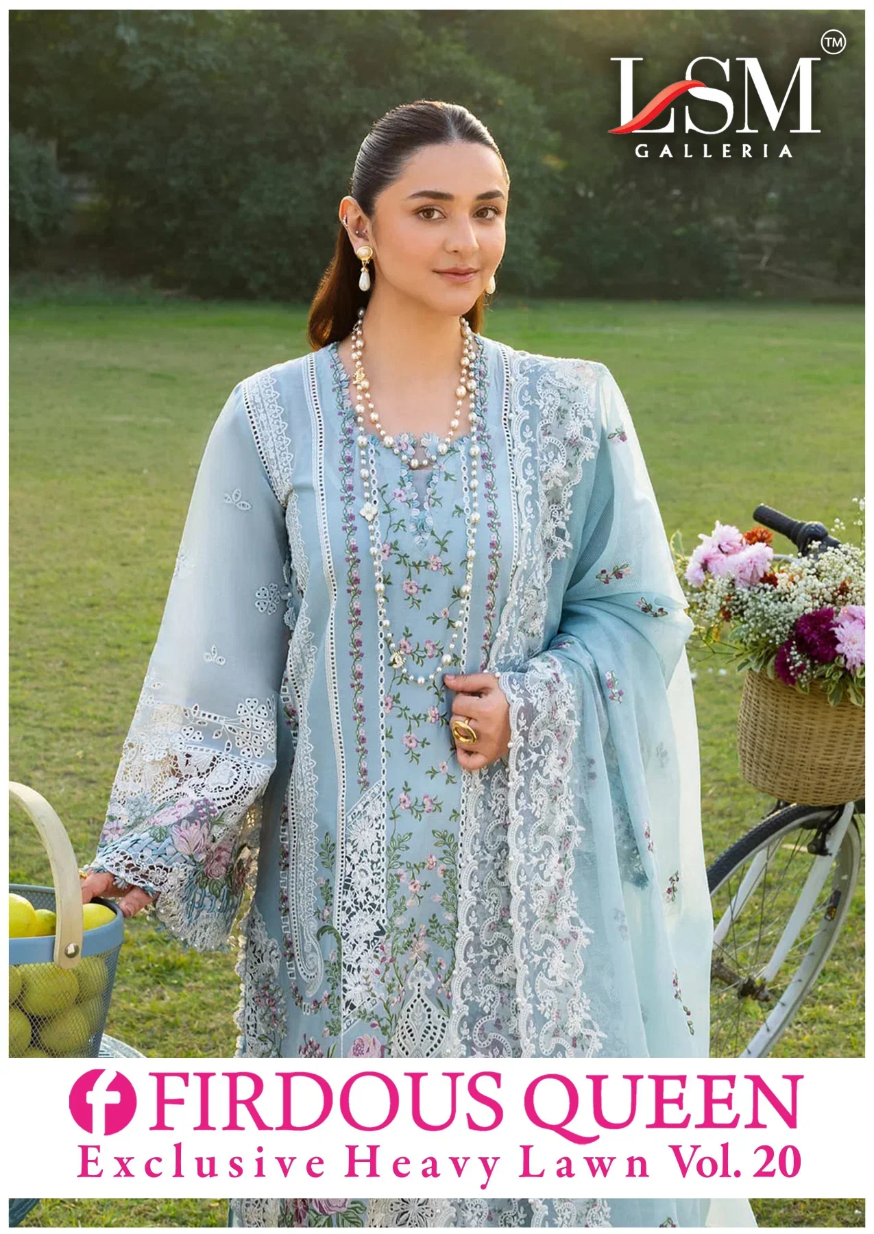 Lsm Firdous Queen Vol 20 Lawn Cotton Karachi Dress Material Wholesale