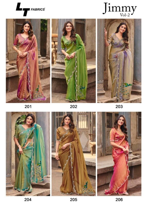 Stylish Lt Jimmy Vol 2 Pn Cloud Embroidered Saree Collection Wholesale 2026