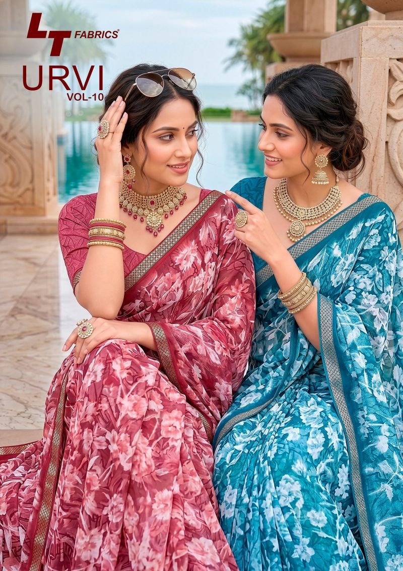 Lt Urvi Vol 10 Micro Printed Saree Collection Wholesale