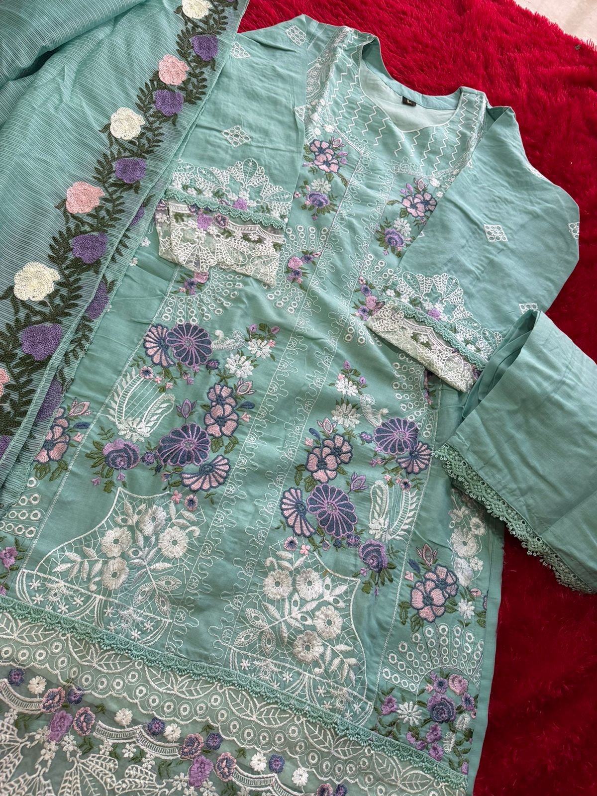 Mehboob Tex Ombre Nx Vol 12 Cambric Cotton Embroidered Salwar Kameez Collection Wholesale