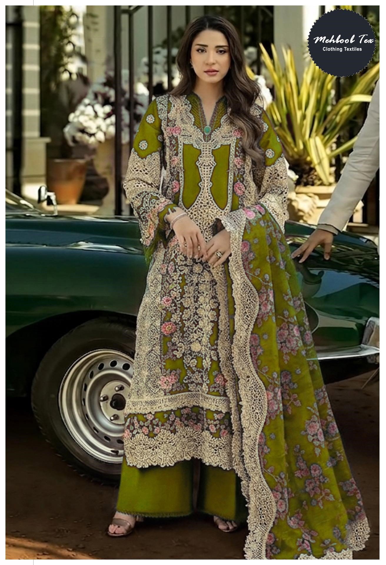 Mehboob Tex Ombre Nx Vol 12 Cambric Cotton Embroidered Salwar Kameez Collection Wholesale