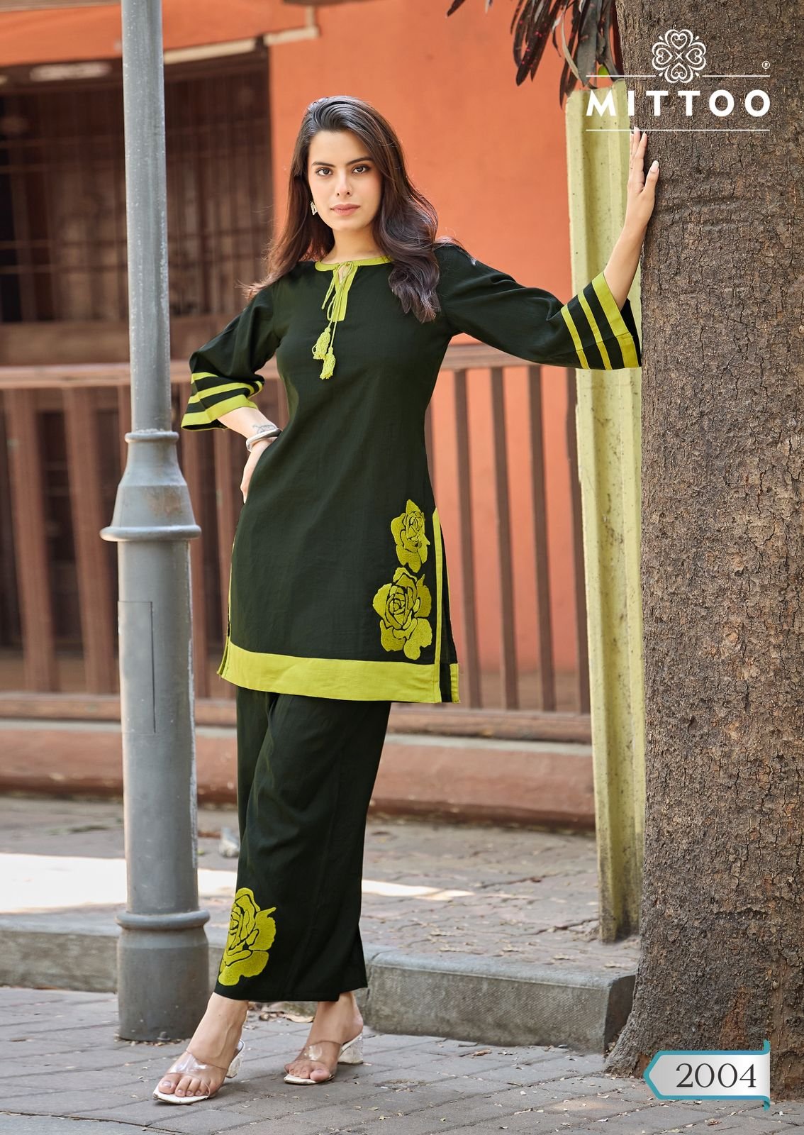 Beautiful Mittoo Marine Life Viscose Weaving Thread Work Co Ord Set Collection Wholesale 2026