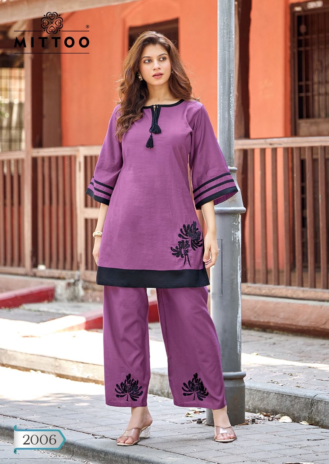 Beautiful Mittoo Marine Life Viscose Weaving Thread Work Co Ord Set Collection Wholesale 2026