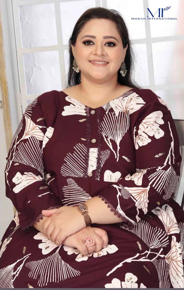 Moksh Plus Size Color D No 8658 Rayon Long Kurti Collection Wholesale