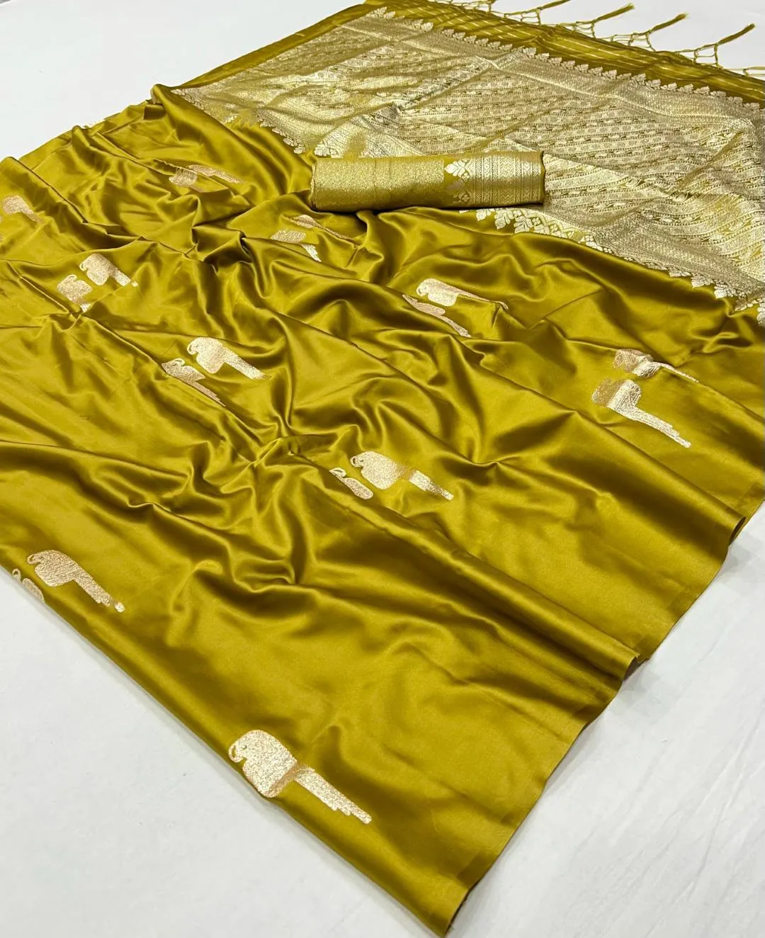 Buy Rajtex Kanthkala Satin Hand Loom Weaving Work Saree Manufacturer in Surat 2026