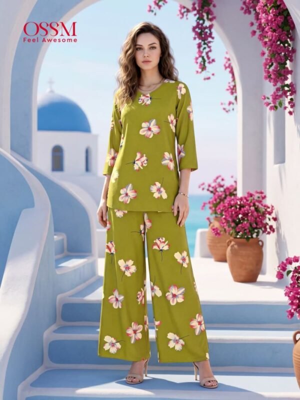 Buy Ossm Glamour 201 To 206 Reyon Discharge Print Co Ord Set Collection Wholesale 2026