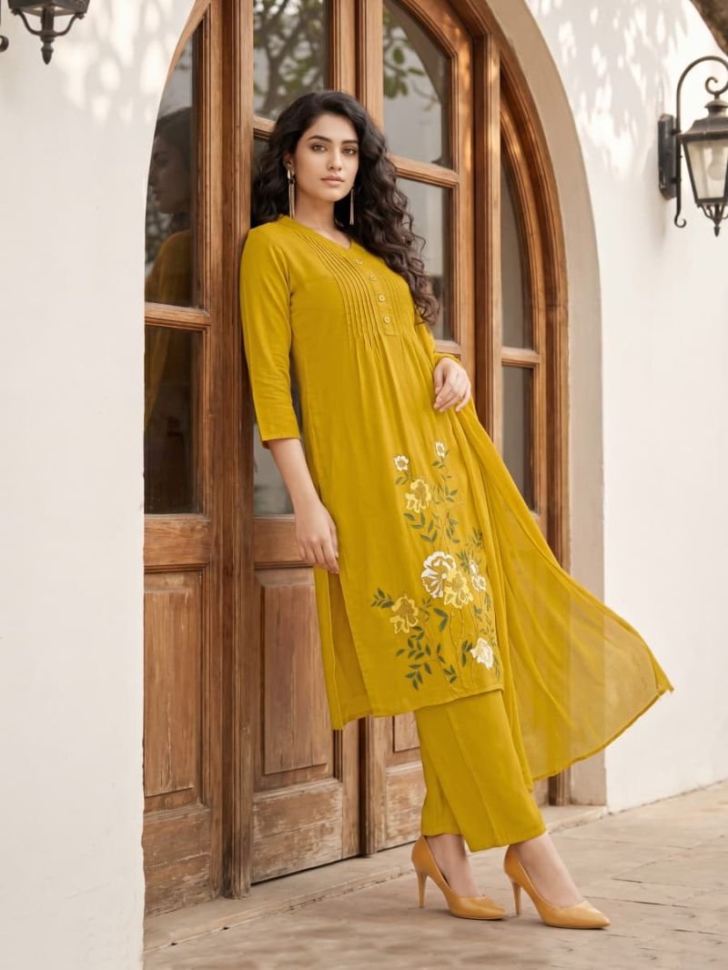 Launching Ossm Sargam Cotton Embroidered Kurti With Bottom Dupatta Wholesale 2026
