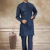 Outluk Wedding 49 Viscos Embroidery Worked Kurta With Koti Pajama Collection Wholesale