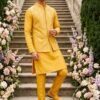Stylish Outluk Wedding 52 Satin Silk Embroidered Kurta With Koti Pajama Collection Wholesale 2026