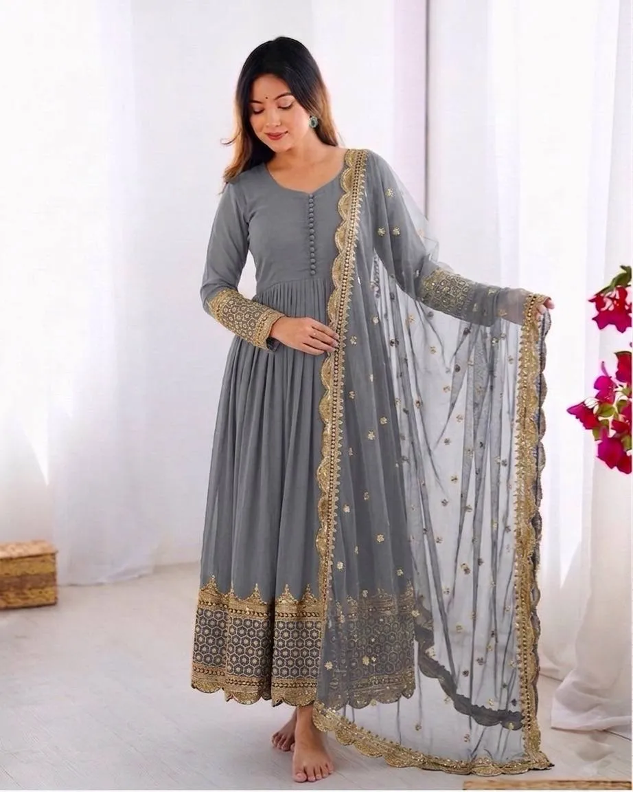 Buy Sabina 194 Georgette Sequence Embroidery Work Wedding Gown Collection 2026 2026