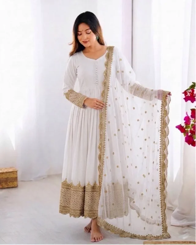 Buy Sabina 194 Georgette Sequence Embroidery Work Wedding Gown Collection 2026 2026