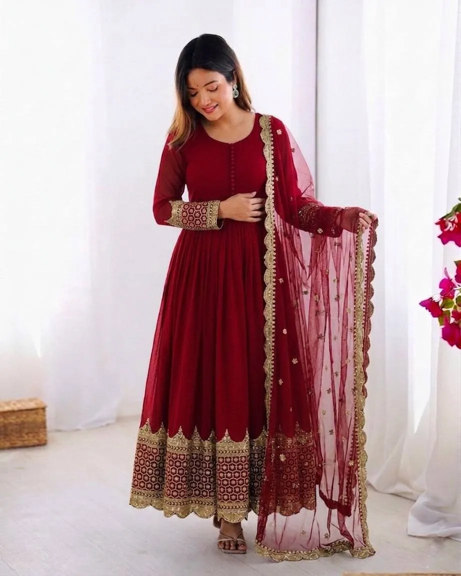 Buy Sabina 194 Georgette Sequence Embroidery Work Wedding Gown Collection 2026 2026