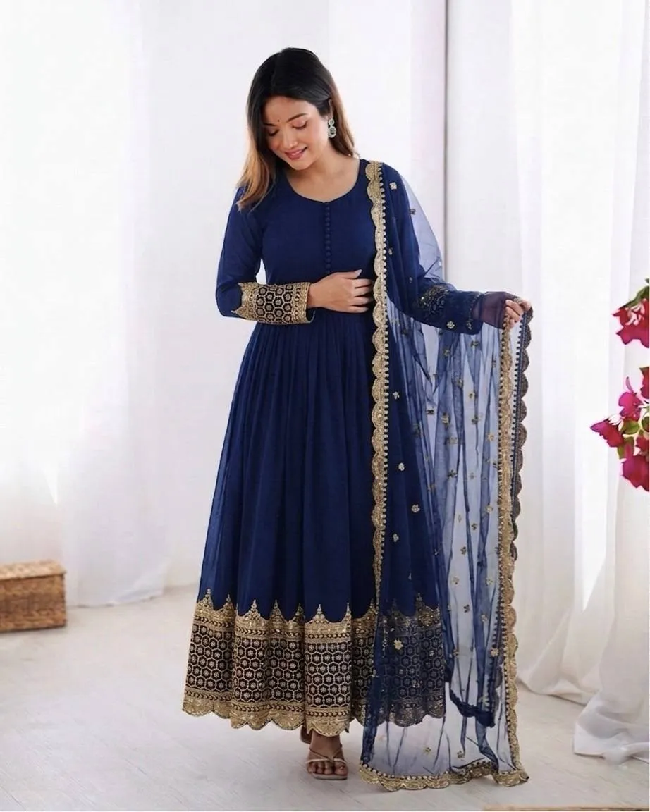 Buy Sabina 194 Georgette Sequence Embroidery Work Wedding Gown Collection 2026 2026